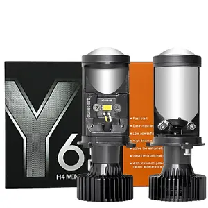 Proyector súper brillante motocicleta Led faro lente Y6 Y6D Mini H4 Led H7 láser faro bombillas Bi coche H4 Led proyector lente - Product Image 1