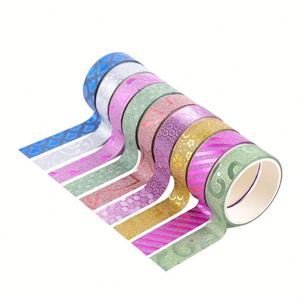 Lot de 50 Rubans Washi Colorés pour Bricolage, Décoration et Masquage – Papier Pailleté en Gros - Product Image 2