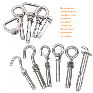 Ooghaken Bevestigingsmiddel <span class=keywords><strong>Heavy</strong></span> <span class=keywords><strong>Duty</strong></span> Oogbouten Roestvrijstalen Muur Betonnen Ankers Schroef Expansiebouten Met Moeren Voor Plafond - Product Image 4