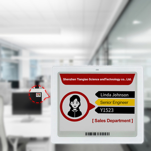 Office Employee Esl Nfc E-Ink Display Work Id <b>Card</b> Smart Digital Name Tag 4-Color Epaper Screen <b>Bluetooth</b> Electronic Work Badge - Product Image 1
