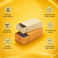 Boîte cadeau rigide écologique personnalisée, boîte cadeau en carton recyclable avec tiroir coulissant, boîte en papier de qualité