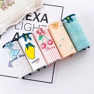 12 Cái/Bộ Bông Cô Gái Trẻ Mặc Quần Lót Của Phụ Nữ Intimates Cao Cô Gái Sinh Viên Phim Hoạt Hình Đồ Lót Quần Lót Trong Hàng Ngày - Product Image 1