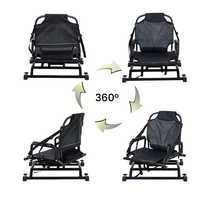 Chaise pivotante à 360° avec cadre en aluminium pour la pêche en kayak, confortable pour les activités nautiques et le surf – Outil et accessoire