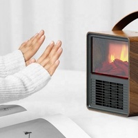 Nouvelle lumière Portable économie d'énergie économie d'électricité chauffage électrique Grain de bois coquille chauffage Simulation flamme chauffe-chaleur rapide