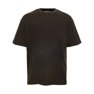 T-shirt da uomo con logo a girocollo personalizzato in cotone 100% con logo design pesante di alta qualità T-shirt streetwear T-shirt da uomo