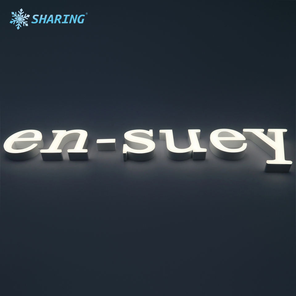 Custom 3D Metal LED Sign Luxury Backlit Stainless Steel Business Logo ...