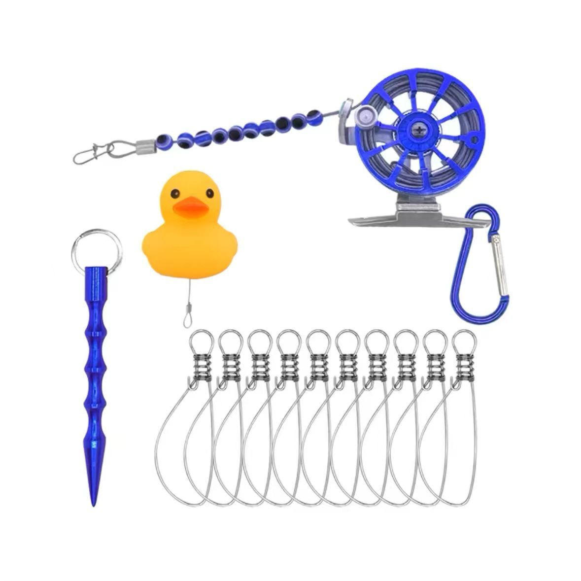 [ล้อโลหะ] ตัวล็อคปลา 10 ประตู ลายเป็ดเหลืองน้อย