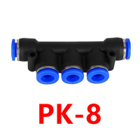 Raccord rapide pneumatique PK 5 voies 4/6/8/10/12 mm, adaptateur de tuyau d'air, connecteur de tuyau d'irrigation de jardin