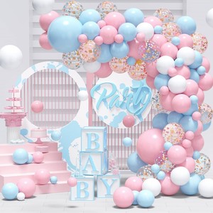 Palmy chaud rose <span class=keywords><strong>bleu</strong></span> <span class=keywords><strong>ballon</strong></span> guirlande arc Kit confettis ballons en Latex pour garçons filles sexe révéler décorations bébé douche décor - Product Image 5