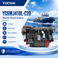 Motor Diésel SCDC YUCHAI Serie YC6MJ, Modelo YC6MJ410-C20, 300kW, 4 Tiempos, Turboalimentado, Refrigerado por Agua, para Barcos de Trabajo, Transbordadores y Buques de Carga
