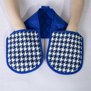 Mitaines et tampons de cuisson matelassés Double gant de four usage professionnel boulangeries maison boulanger Protection anti-chaleur Logo personnalisé en gros - Product Image 6