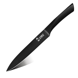Cuchillo Profesional con Recubrimiento <span class=keywords><strong>de</strong></span> Óxido <span class=keywords><strong>de</strong></span> Titanio, Acero 5Cr15MoV, Cuchillo <span class=keywords><strong>de</strong></span> Cocina Negro, el Mejor Cuchillo para Cortar <span class=keywords><strong>Carne</strong></span> con Mango Hueco - Product Image 1