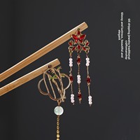 Bâtonnet à cheveux artisanal en bambou, coiffe orientale carbonisée haut de gamme, cadeau de bijoux unique héritage Zen