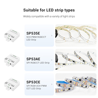 Контроллер LED-освещения SP53AE SPI RGB CCT IoT с управлением через приложение и голосом (Alexa/Google Home/Xiaoai/Xiaodu), синхронизация с музыкой, DC5V-24V, 5-канальный выход, гарантия 3 года