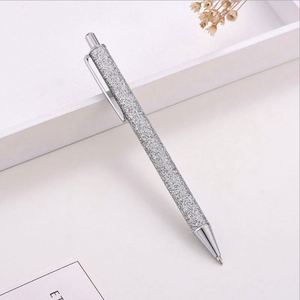 Custom Logo Luxury Retractable Signature Ballpoint <b>Pen</b> Promotional Glitter Sparkly Aluminum Metal <b>Pen</b> Signature Gifts for Office - Product Image 5