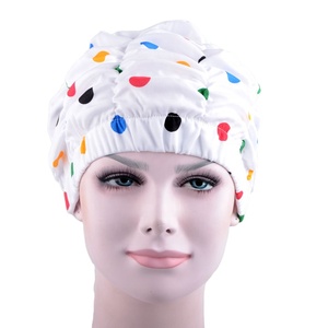 Custom Logo Reusable Shower Cap With Logo Double Layer