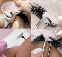 Vente en gros d'extensions de cils Premium Fournitures Plateaux de cils à volume individuel Extensions de cils en cheveux synthétiques de marque privée