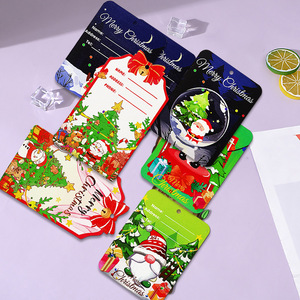 Cross-border American Christmas decorations, cute cartoon bookmarks, gifts, wooden Christmas dwarf logo luggage <b>tags</b> - Product Image 1