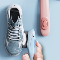 Brosse de nettoyage domestique FF5784 avec distributeur de savon intégré pour le linge et les chaussures, en plastique