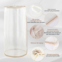 Sac de rangement transparent pour perruques, étanche, respirant et anti-poussière, avec cordon de serrage, pour accessoires capillaires domestiques