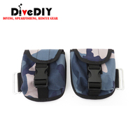 Pochette de plongée pour lest de 5 livres, multi-camouflage et couleur unie, sac de lest à fixation sur ceinture pour la plongée libre et la pêche sous-marine