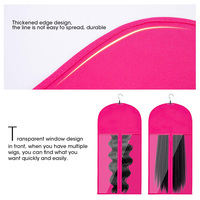 Sac de rangement pour extensions de cheveux avec cintre, support de rangement portable pour perruques, étui de transport pour postiches, pour ranger les cheveux humains