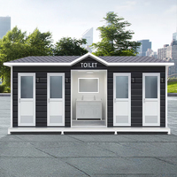 Toilettes portables modernes pour zones scéniques, extérieur, municipal, écologiques, chantier de construction, école, en panneaux sandwich plastiques