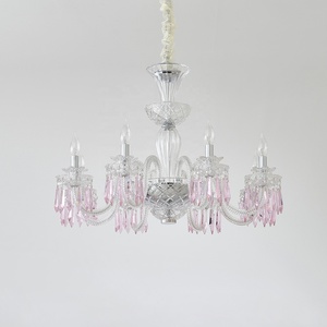 Candelabro de cristal moderno con control remoto Recepción blanca cálida <span class=keywords><strong>para</strong></span> villas de lujo y salones de hotel Base E12 de tamaño medio - Product Image 5