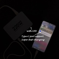 Pengisi Daya LED Ringkas Ringan 6 in 1 220w GaN Cerdas Multi Port untuk Perjalanan atau Rumah Tangga