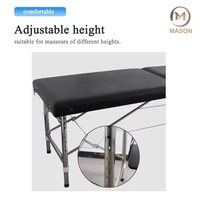 Table de massage et de spa portable noire moderne professionnelle, pliable, réglable en hauteur, pour usage en chambre, livraison directe d'usine