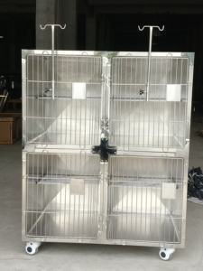 Cage pour chien et chat <span class=keywords><strong>Deluxe</strong></span> Classic Solide à 4 niveaux en acier inoxydable 304, design respirant, loquet coulissant de sécurité, transformable en cage pour chien - Product Image 6