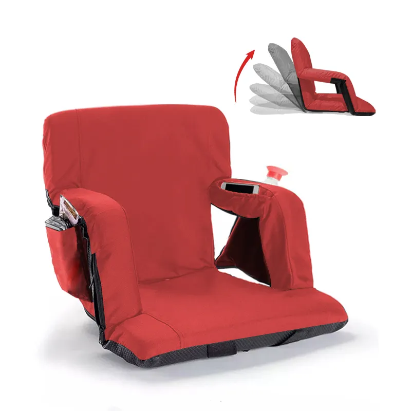 Wholesale Portable Adjustable Backrest Soft Padded Sports Football Folding Massage Stadium Seats for Bleachers