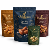 Sachet Mylar personnalisé pour mélange d'avoine et de raisins secs, refermable, de qualité alimentaire, 250g 1kg, pochette verticale