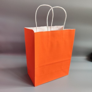 Wholesale Supermarket Grocery in Stock Kraft Paper <b>Bag</b> with Handle Recycle Cheap Price Business Shopping Food Take Away <b>Bag</b> - Product Image 5