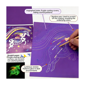 Kit Artistico Educativo Fai-da-Te per Bambini, Set di Carta Magica da Graffiare, Miglior Regalo Creativo per Bambini - Product Image 2