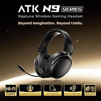 Casque sans fil ATK Neptune N9 Pro/N9 Ultra, faible latence, ENC, 1500 mAh, transducteur dynamique 53 mm, accessoires PC