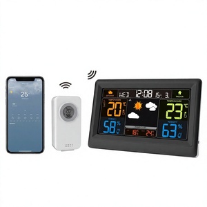 Stazione <span class=keywords><strong>Meteo</strong></span> Digitale WiFi Tuya Smart con Termometro Igrometro Interno/Esterno e Sensore Wireless per Monitoraggio e Controllo Remoto tramite App - Product Image 3