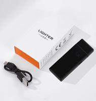 Petit briquet électronique moderne sans flamme en alliage de zinc, rechargeable par USB, avec écran tactile, 2 heures de charge, idéal pour les cadeaux promotionnels