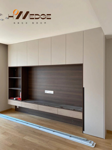 Hiện Đại Trắng <span class=keywords><strong>tv</strong></span> giá gỗ rắn và ván ép thời trang phòng khách đứng với rắn MDF đồ nội thất nhà cho phòng ngủ - Product Image 4