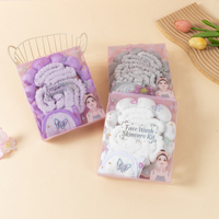 Set Headband Kotak Hadiah Premium untuk Anak Perempuan, Headband Awan dengan Jepit Rambut Frangipani dan Gelang Elastis