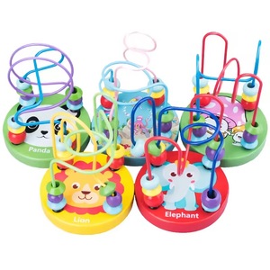 Montessori Helder Kleurrijke Mini Wire Roller Puzzel Telframes Cirkel Kraal Doolhof Houten Educatief Speelgoed Voor Baby Peuter - Product Image 3