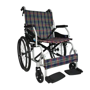 Déambulateur médical en aluminium pour soins à domicile avec roues fauteuil roulant en aluminium léger en aluminium