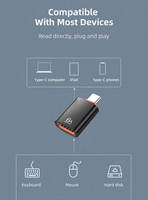 Adaptateur OTG USB 3.0 Type C 6A 120W, convertisseur Type C mâle vers USB femelle, transfert de données, convertisseur USB C, adaptateur de chargeur de téléphone