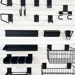 خطافات لتعليق الدراجات على سقف المرآب، نظام تخزين عمودي للدراجات من الفولاذ الرمادي، خطاف دراجات عمودي على رف تخزين سلات وول - Product Image 6