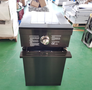 Barbecue en acier inoxydable, grill à infrarouges latéraux pour <span class=keywords><strong>cuisine</strong></span> extérieure, de couleur noire, avec boîte à pizza, 10 pièces - Product Image 3