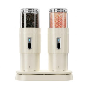 Electric <b>Salt</b> <b>and</b> <b>Pepper</b> Mill Set Adjustable Coarseness USB Rechargeable Portable Spice <b>Grinder</b> for Home BBQ Kitchen - Product Image 1