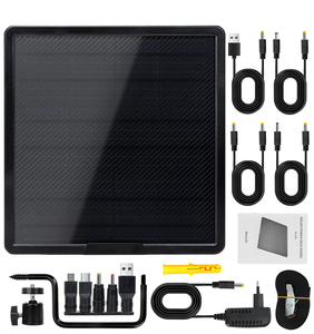 Panel solar construido en batería 10W 12V 25000mAh con tipo-c USB DC tipo enchufe para cámara de seguridad al aire libre - Product Image 6