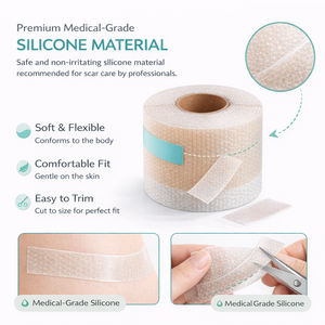 Láminas de Silicona para Cicatrices, Cinta de Silicona Reutilizable para Cicatrices de Cesárea, Queloides, Protuberancias, Estrías, Quemaduras, Eliminación de Cicatrices Quirúrgicas - Product Image 3