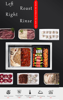 Carré sans fumée commercial Samgyupsal équipement de restaurant barbecue coréen électrique 2 en 1 marmite et gril