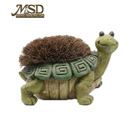 Statue de tortue en résine sculptée, figurine d'animal pour jardin, décoration de cour supérieure avec brosse à poils, vente en gros B2B YM8016026